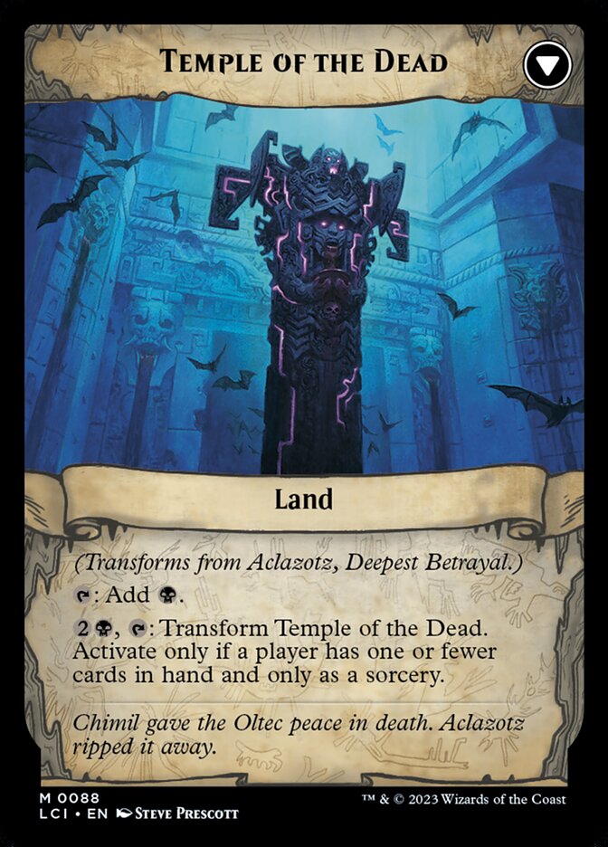 Aclazotz, Deepest Betrayal (Back)