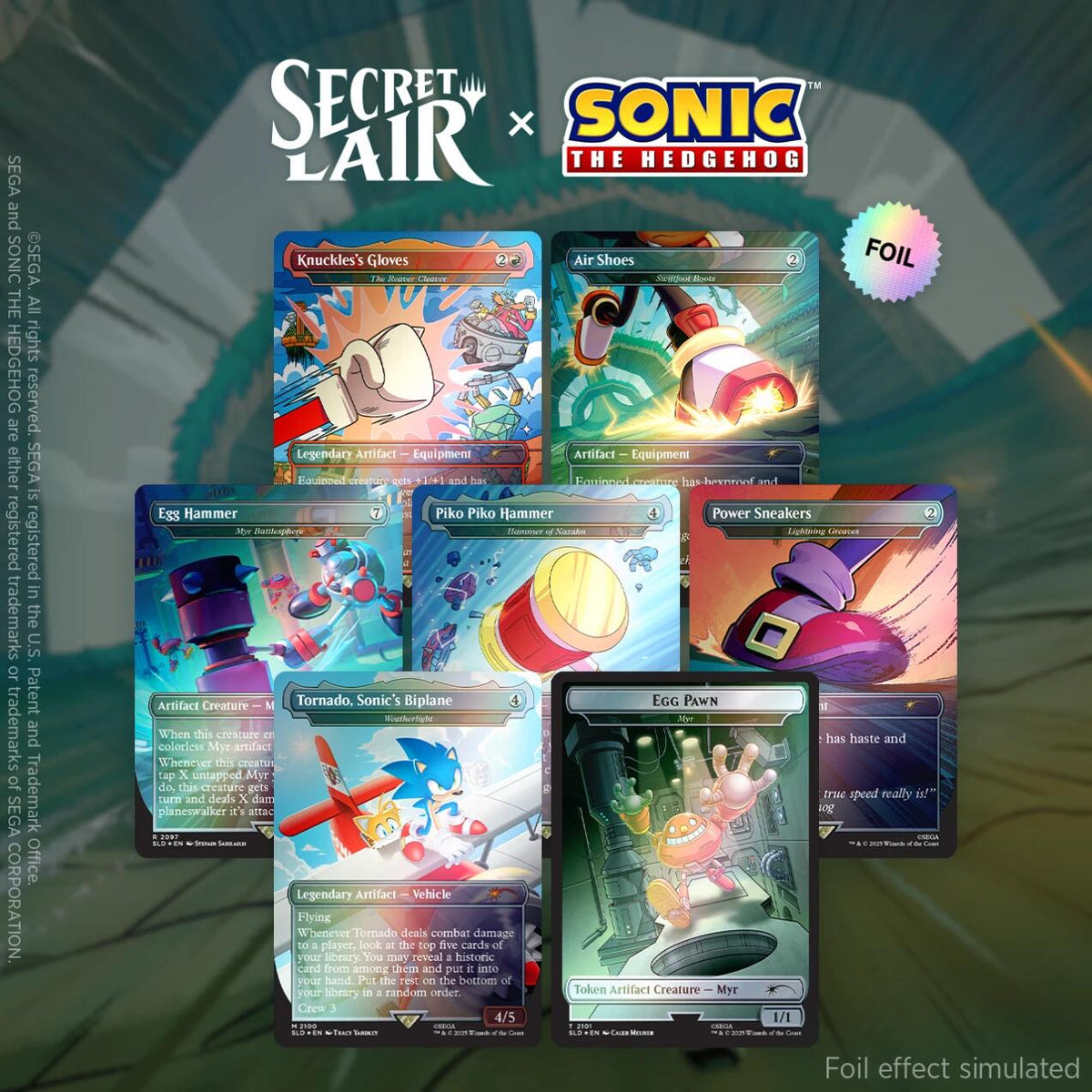 Secret Lair x Sonic the Hedgehog Superdrop: Turbo Gear (Rainbow Foil)