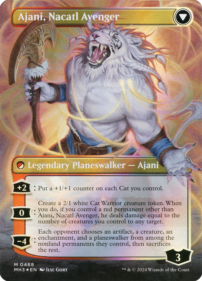 Ajani, Nacatl Pariah (Borderless) (Textured Foil) (Back)